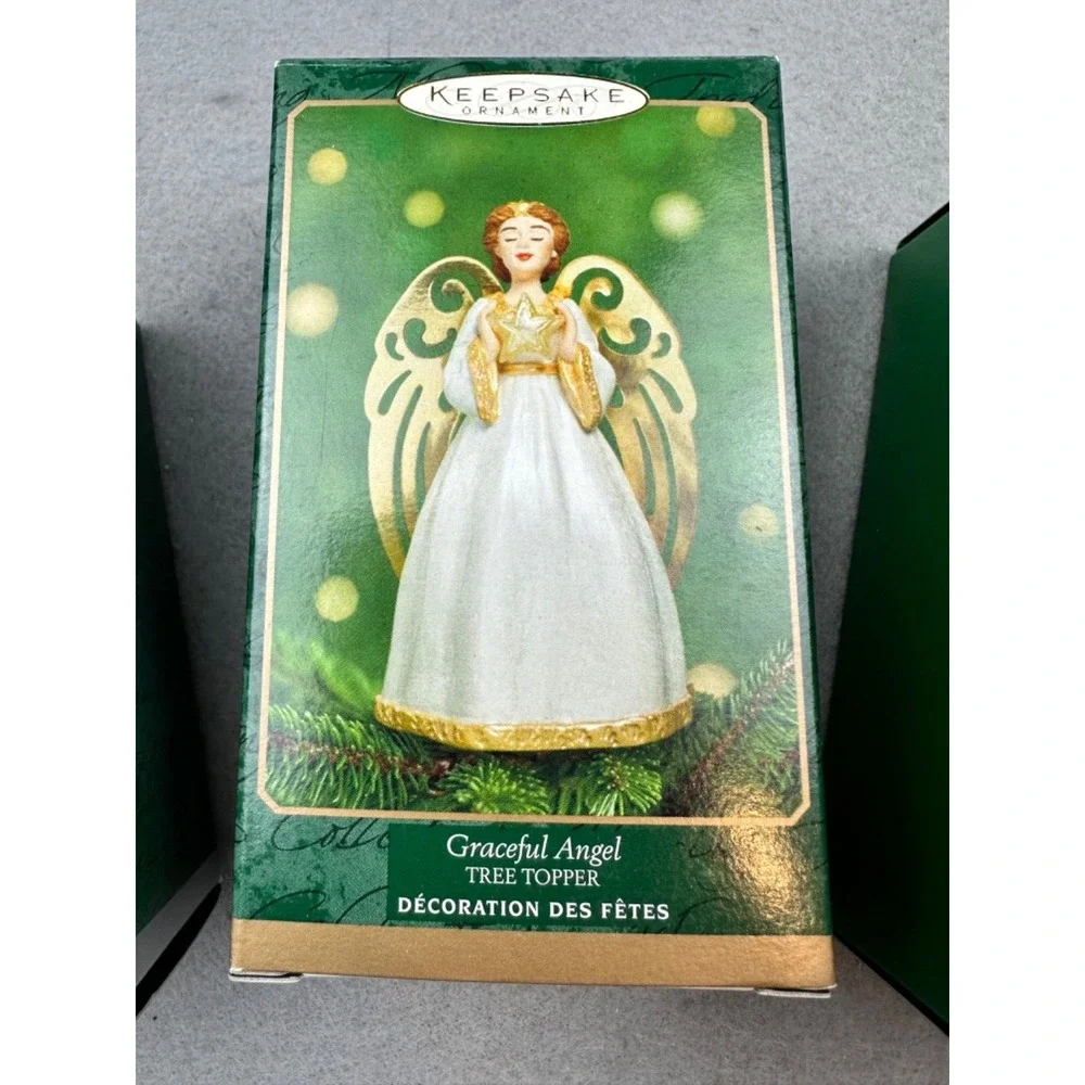 Vintage Hallmark Keepsake Ornaments Miniature Angel Tree Toppers‎ Lot of 3